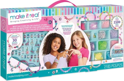 Zestaw do tworzenia bransoletek Make it Real Deluxe Jewelry Studio 2183 szt MR1803 (695929218034)