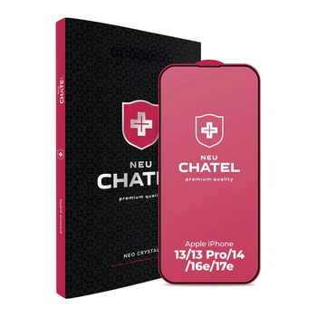 Защитное стекло NEU Chatel для iPhone 13/13 Pro/14/16e (Black)