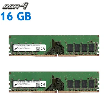 Оперативная память комплект 2 шт. Micron 16GB DDR4 2666MHz UDIMM для ПК (MTA8ATF1G64AZ)