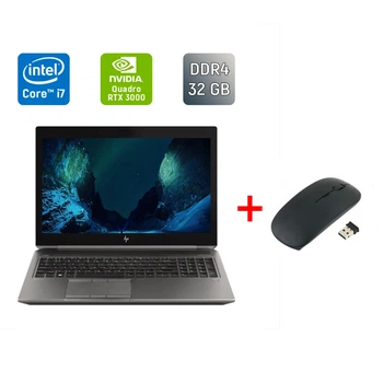 Мобильная рабочая станция HP zBook 15 G6 / 15.6" (1920x1080) IPS / Intel Core i7-9850H (6 (12) ядер по 2.6 - 4.6 GHz) / 32 GB DDR4 / 512 GB SSD / nVidia Quadro RTX 3000, 6 GB GDDR6, 192-bit / Fingerprint / WebCam / Windows 10 б/у + Подарок Мышь / USB