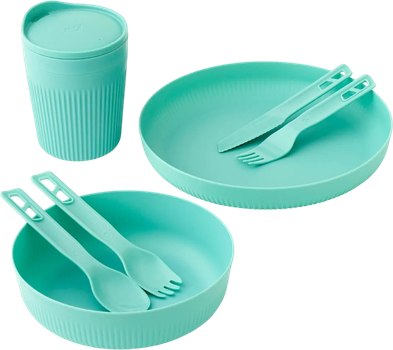 Zestaw naczyń Sea To Summit Passage Dinnerware Set dla 1 osoby 7 szt. Aqua Sea (STS ACK037051-120219)