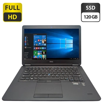 Ультрабук Dell Latitude E7450 / 14" (1920x1080) IPS / Intel Core i5-5300U (2 (4) ядра по 2.3 - 2.9 GHz) / 16 GB DDR3 / 120 GB SSD / Intel HD Graphics 5500 / WebCam б/в