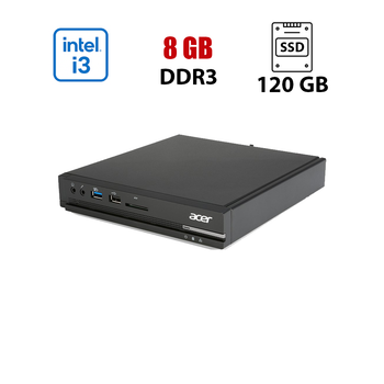 Неттоп Acer Veriton N4630G USFF / Intel Core i3-4160 (2 (4) ядра по 3.6 GHz) / 8 GB DDR3 / 120 GB SSD / Intel HD Graphics 4400 б/у