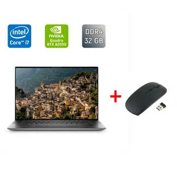 Мобільна робоча станція Б-клас Dell Precision 5560 / 15.6" (1920x1200) IPS / Core i7-11800H (8 (16) ядер по 2.3 - 4.6 GHz) / 32 GB DDR4 / 512 GB SSD / Quadro RTX A2000, 4 GB GDDR6 / TouchID / Windows 11 б/в + Подарунок Бездротова миша / USB