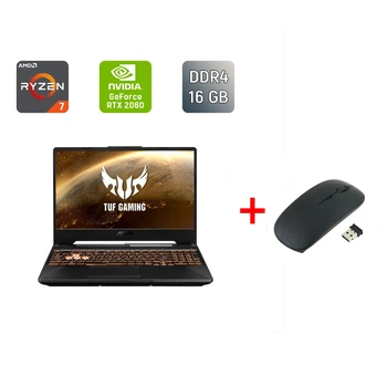 Ігровий ноутбук Asus TUF Gaming A15 FA506IV / 15.6" (1920x1080) IPS / AMD Ryzen 7 4800H (8 (16) ядер по 2.9 - 4.2 GHz) / 16 GB DDR4 / 512 GB SSD / nVidia GeForce RTX 2060, 6 GB GDDR6, 192-bit / WebCam / Windows 10 б/в + Подарунокк Бездротова миша / USB