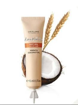 Гаряча олія для сухого волосся з пшеницею і кокосом love nature оріфлейм oriflame