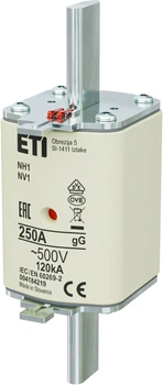 Запобіжник NH-1/gG 250A 500V KOMBI ETI (Кратно 3шт.) (4184219)