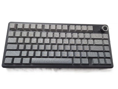 Механічна бездротова (Bluetooth + 2,4G) клавіатура з HOT SWAP AULA F75 MAX, TFT Screen Knob, RGB, Reaper switch Mac/Win УКР/АНГЛ BLACK CONTORUS (F75MAXBC)