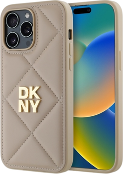 Панель DKNY Quilted Stack Logo для Apple iPhone 14 Pro Max Beige (DKHCP14XPQDSLE)