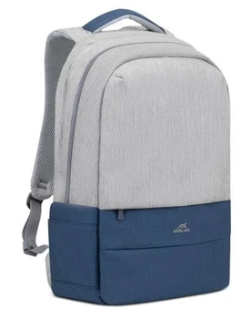 Рюкзак для ноутбука 17.3" RivaCase Prater, Grey/Dark Blue (7567)