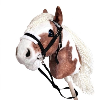 Хобіхорс Hobby horse Пінто кінь на палиці з вуздечкою А3