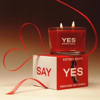 Ароматична соєва свічка для дому Sister’s Aroma Perfumed Soy Candle Say Yes з фруктовими, пряними та кавово-ванільними нотами 150 г