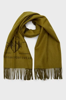 Чоловічий зелений шарф TONAL ARCHIVE WOVEN SCARF Gant OS 9920207