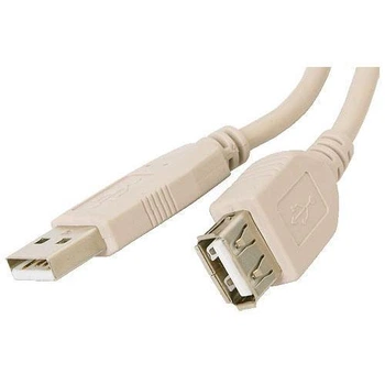 Кабель удлинитель USB 2.0 AM/AF пакет, длина 3 м., белый