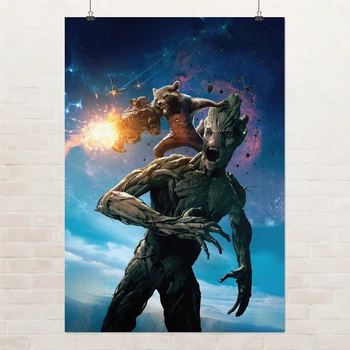 Постер Вартові Галактики, Грут та Єнот Ракета, Guardians of the Galaxy, Groot, супергерої, A2 60×42 см (id0001)