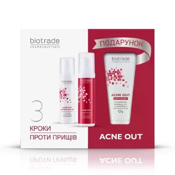 Набір Acne Out (гель + лосьйон + крем) Biotrade
