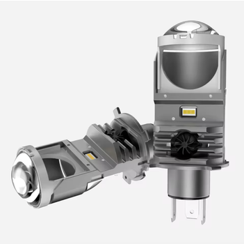 LED лампи H4 з лінзами 80W 10000LM 6000K для авто з лівим кермом