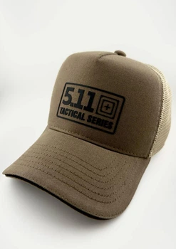 Бейсболка Тракер 5.11 TACTICAL SERIES с Сеткой, Коричневая, Катон, Ручная Работа (Украина) размер S (55-56 см)