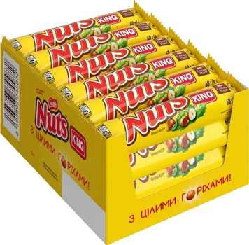 Упаковка батончиків NUTS King size 24 шт х 60 г