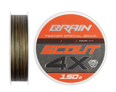 Шнур тонучий Brain Scout 4X 150м Camo 0,148мм