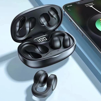 Бездротові навушники-кліпси Touch-Control TWS, Bluetooth 5.3. Чорний, (O1-03772.black)