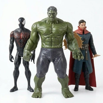 Игровой набор больших фигурок Hulk (Халк), Spider-Man Black, Doctor Strange Marvel Мстители