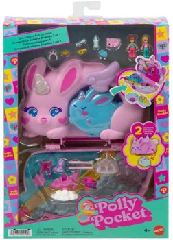 Набор для игры Mattel Polly Pocket компактная сумка Bunny Fun 2в1 с аксессуарами 16 элементов 731572 (194735305599)