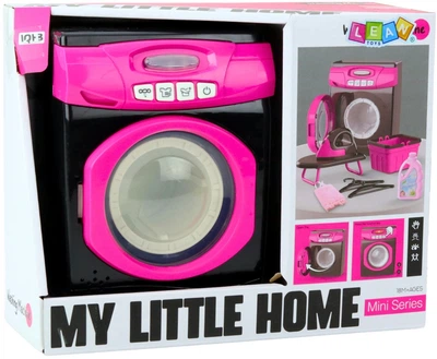 Пральна машина іграшкова LeanToys My Little Home з аксесуарами та ефектами 8 елементів 714143 (5905991061205)