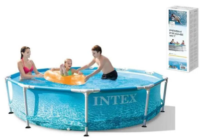 Бассейн каркасный, Intex 28206, круглый, диаметр 305см, высота 76см, объем 4485л, в коробке