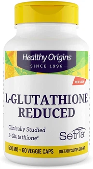 Глутатіон, L-Glutathione, Healthy Origins, Setria, знижений, 500 мг, 60 капсул (HOG-41336)