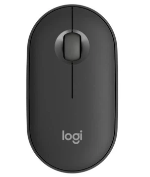 Миша бездротова Logitech Pebble Mouse 2 M350s, Tonal Graphite, Bluetooth / USB Logi Bolt, 400-4000 dpi, 3 кнопки, 1xAA, *Logi Bolt у комплекті не йде (910-007015)