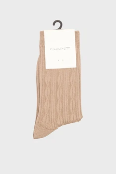 Жіночі бежеві шкарпетки CABLE KNIT SOCKS Gant 36-38 4960259