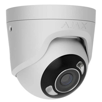 5 Mp IP охоронна відеокамера з гібридним підсвічуванням Ajax TurretCam HL (5 Mp/4 mm) White (UG-43678)
