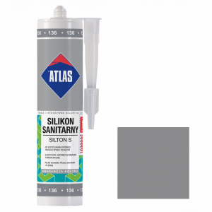 Герметик силиконовой санитарний ATLAS SILTON S 0136 серебряной 280 ml