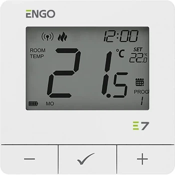 Кімнатний термостат Engo Controls E7-RFW бездротовий Білий (5906708438785)