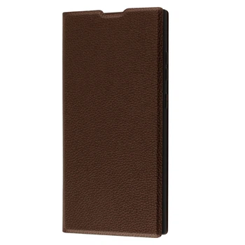 Чехол-книжка Fibra Leather Flip для Samsung S25 Ultra, коричневый