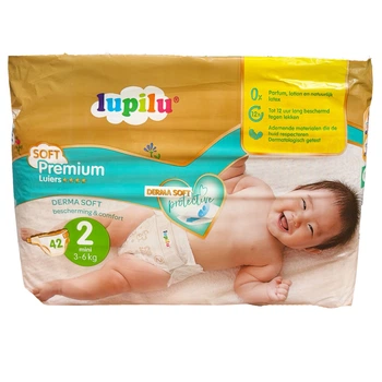 Преміум підгузки Lupilu Soft 2 Mini (3-6 кг), 42 шт