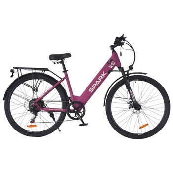 Велосипед с электромотором SPARK E-CITY EASY WAY 18" 48V/500W/12,5Ah фиолетовый матовый