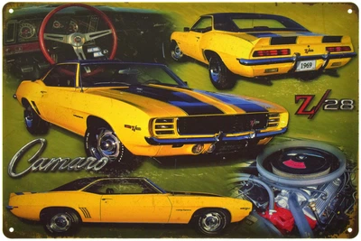 Металева табличка "Chevrolet Camaro Z/28 1969" (ms-105047)