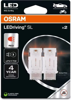 Набір автомобільних лампочок OSRAM LEDriving SL P27/7W Red 2 шт. (3157DRP-2BL)