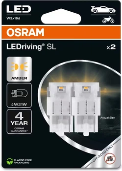 Набір автомобільних ламп OSRAM LEDriving SL W21W Yellow 2 шт. (7505DYP-2BL)