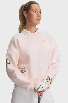 Пудровий жіночий світшот UA Icon Golf Trip Crew Under Armour XS 6009758-658