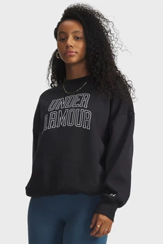 Жіночий чорний світшот Rival Flc OS Varsity Crew Under Armour M 6007880-001