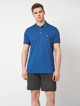 Поло длинное мужское Emporio Armani 11722 XL Синее (smt2000000044880)