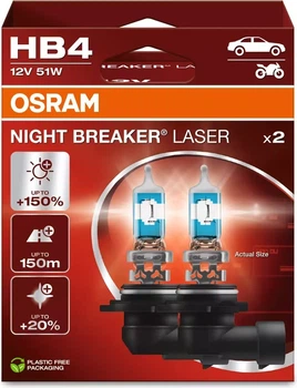 Набір автомобільних лампочок OSRAM Night Breaker LASER HB4 2 шт. (9006NL-2HB)