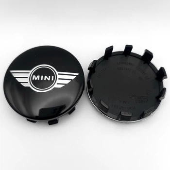 Колпачок заглушка ступицы колеса Mini 56 мм черный+хром тип 2