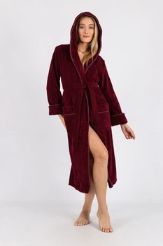 Халаты NUSA женские ns 6890, L/XL, Бордовый