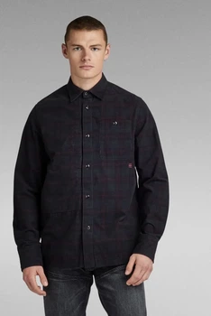 Чоловіча чорна вельветова картата сорочка Workwear Panel G-Star RAW S D23560,D413