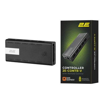 Контролер корпусних вентиляторів 2E GAMING CONTR-V ARGB (10 fans 4pin, SATA +5V 3pin, пульт)