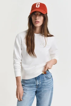 Жіночий білий світшот SHIELD C-NECK SWEAT Gant M 4202586